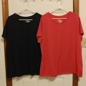 Lot of 2 Red Black Shirt 2X Just My Size